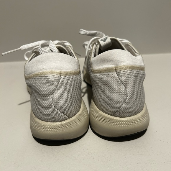 adidas White and Light Gray Knit Runner Sneakers - Picture 3 of 5
